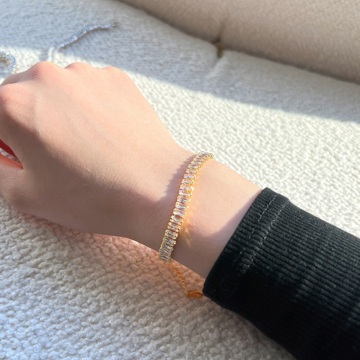 [Olivia Jewelry]Exquisite Emerald Cut Daily Bracelet