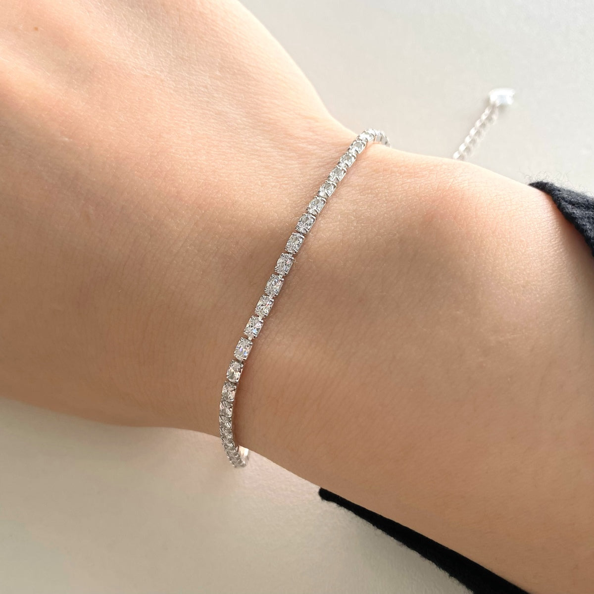 [Olivia Jewelry]Elegant Emerald Cut Daily Bracelet
