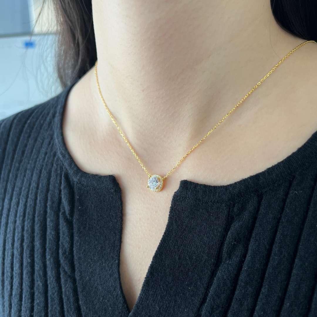 [Olivia Jewelry]Luxurious Round Cut Necklace