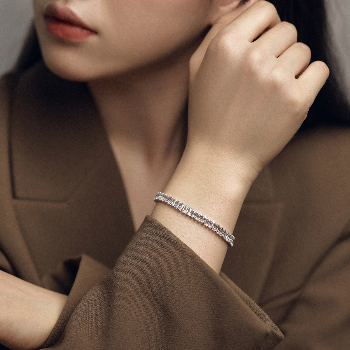 [Olivia Jewelry]Exquisite Emerald Cut Daily Bracelet
