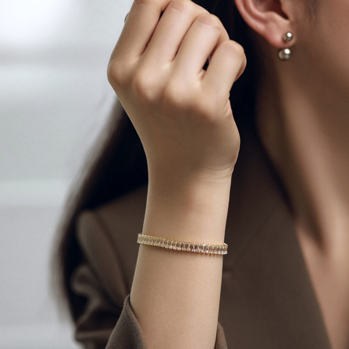 [Olivia Jewelry]Exquisite Emerald Cut Daily Bracelet