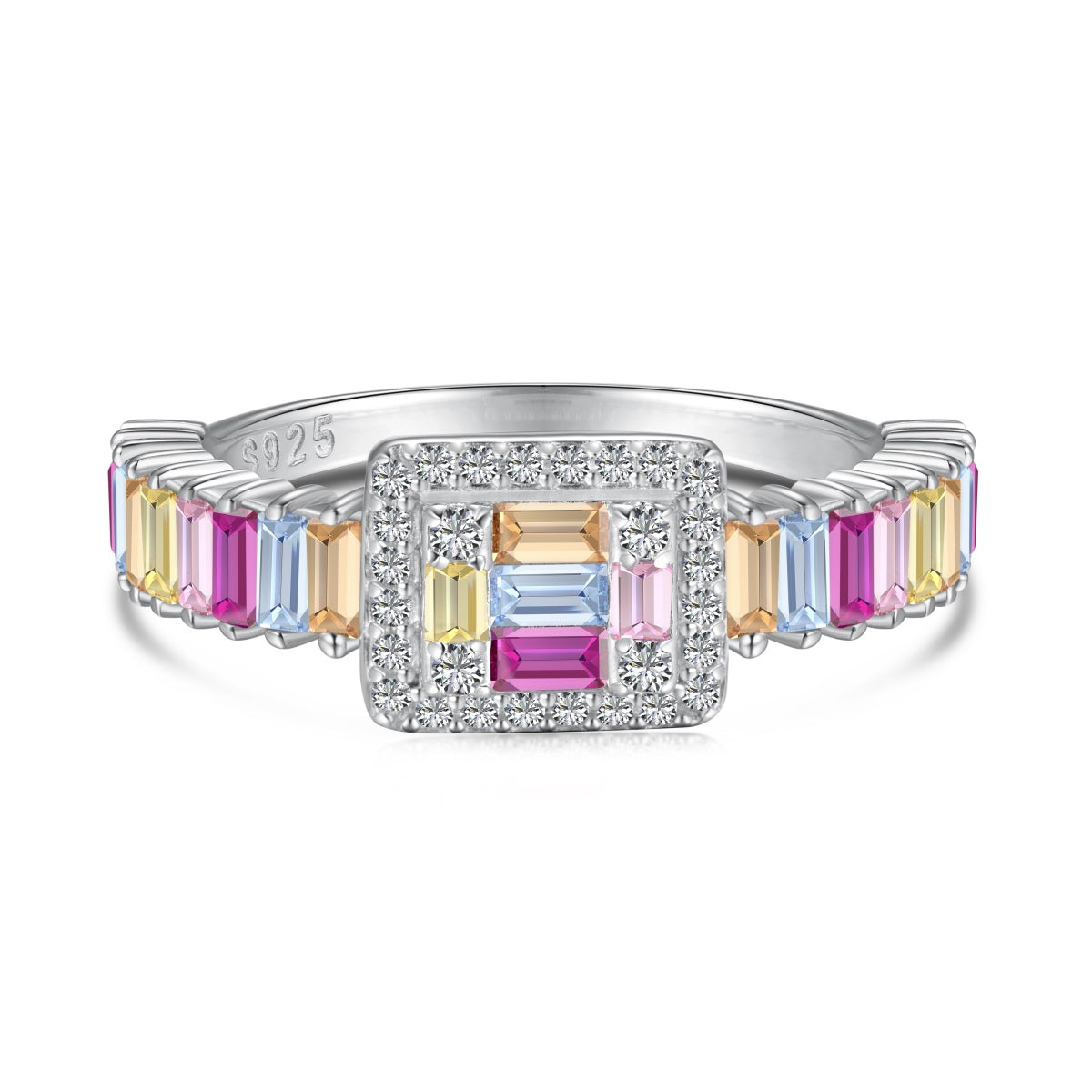 [Olivia Jewelry]Exquisite Colorful Radiant Cut Party Ring