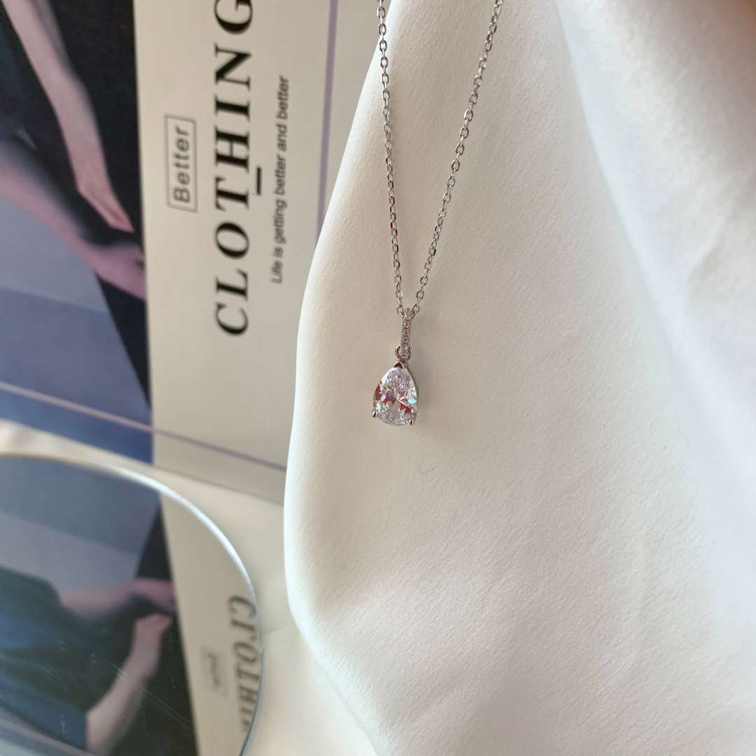 [Olivia Jewelry]Delicate Water Drop Shape Fashion Necklace