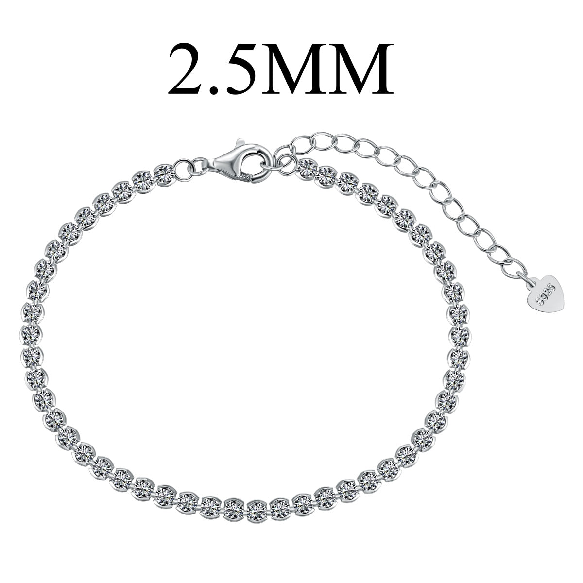 [Olivia Jewelry]Dazzling Sparkling Round Cut Daily Bracelet