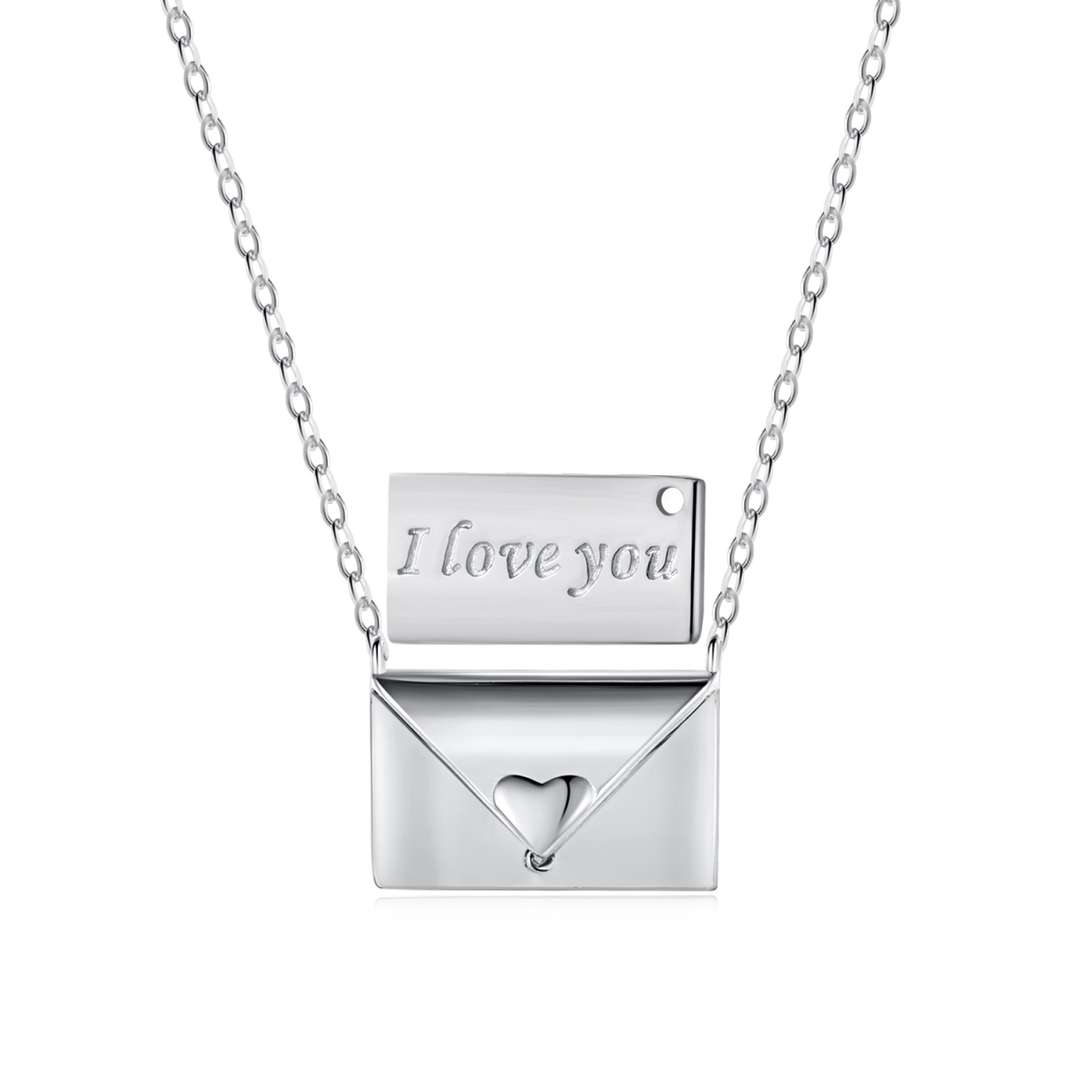 [Olivia Jewelry]Envelope Heart Shape Mother's Day Necklace