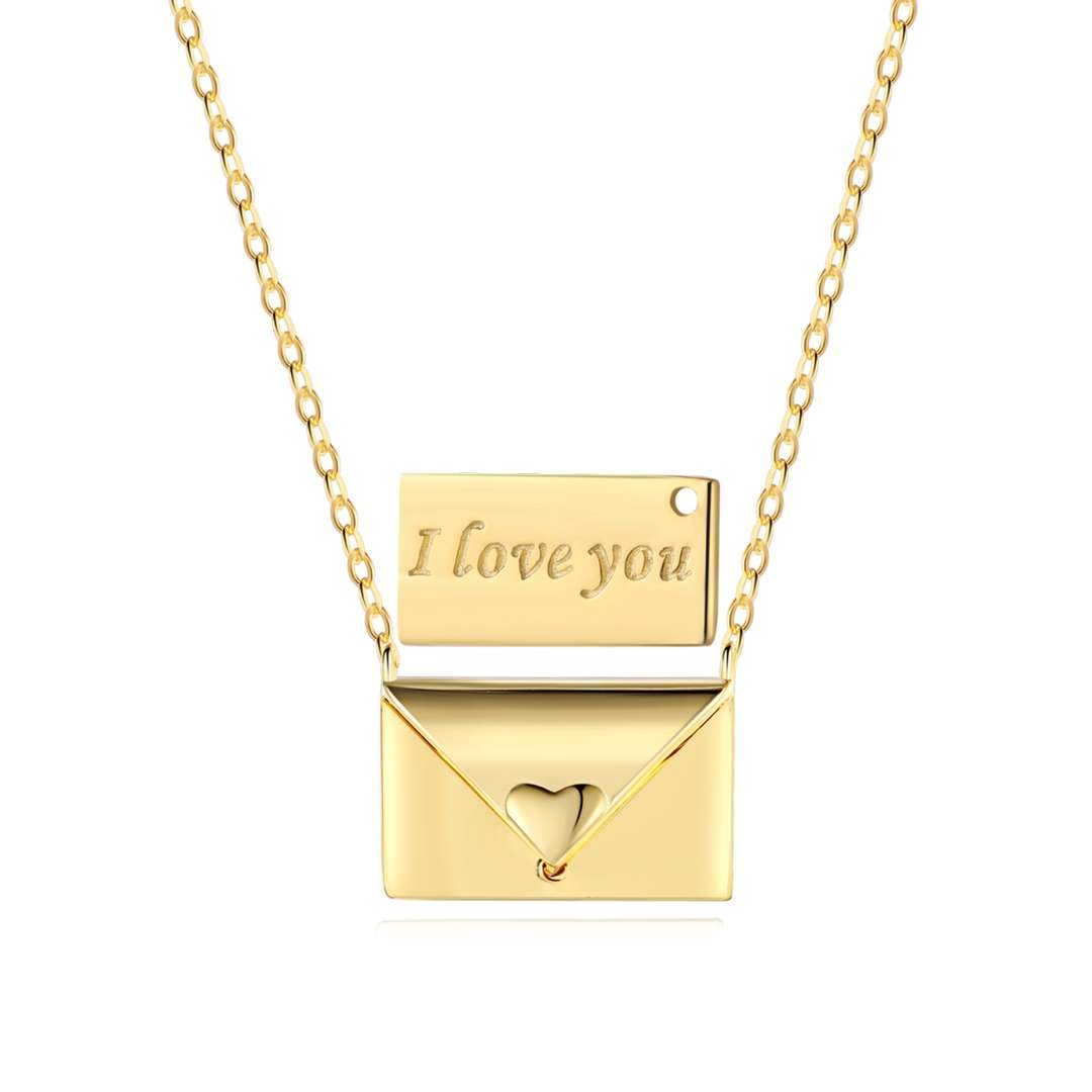 [Olivia Jewelry]Envelope Heart Shape Mother's Day Necklace