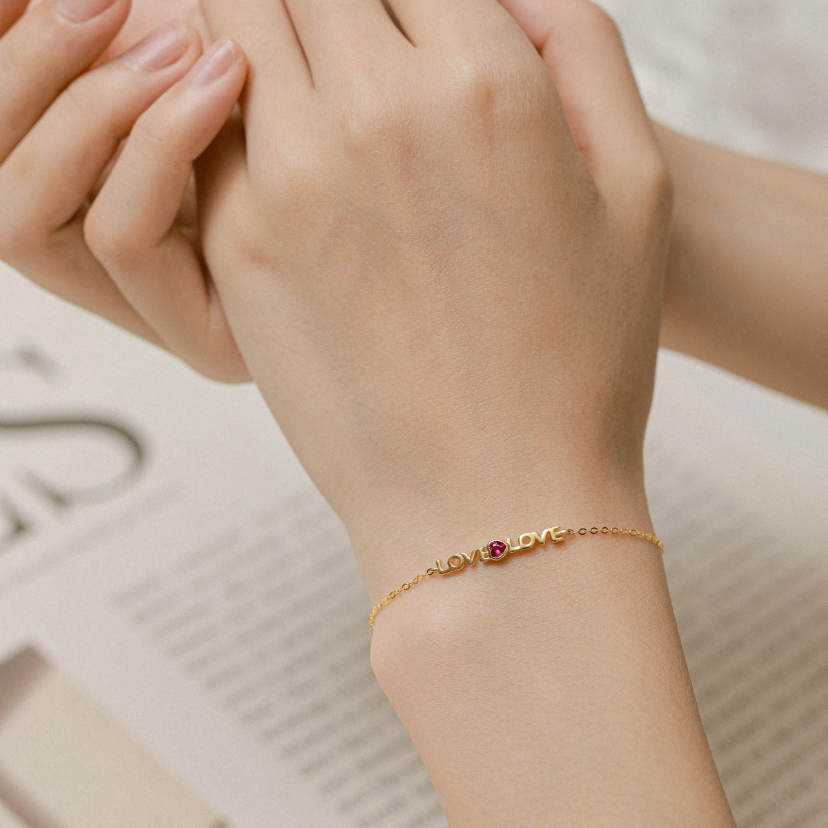 [Olivia Jewelry]Romantic Heart Shape Lover Bracelet