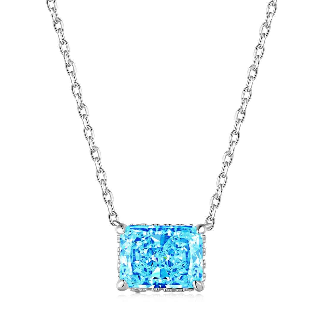 [Olivia Jewelry]Luxurious Square Shape Colorful Necalack