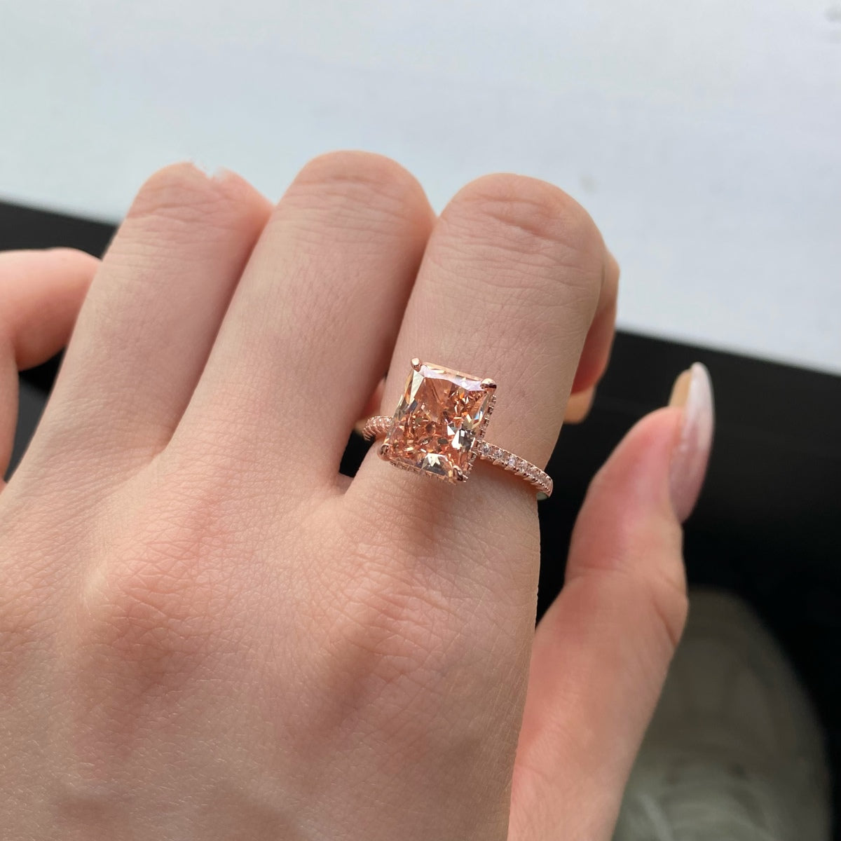 [Olivia Jewelry]4.0 Carat Luxurious Engagement Ring