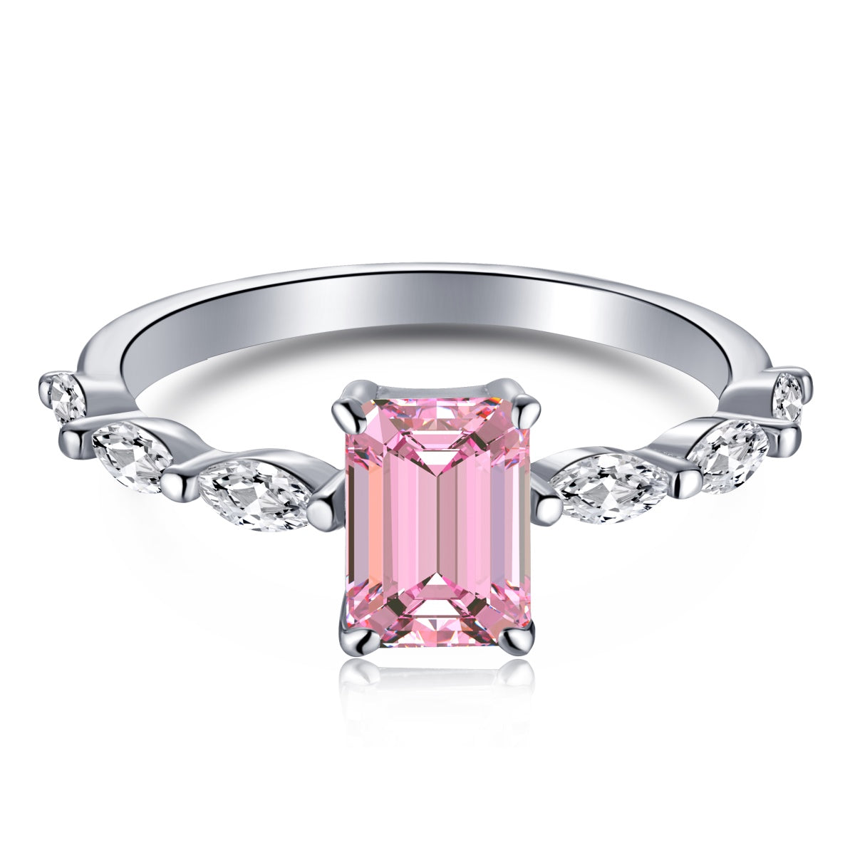 [Olivia Jewelry]1.0 Carat Dainty Resplendent Radiant Cut Daily Ring