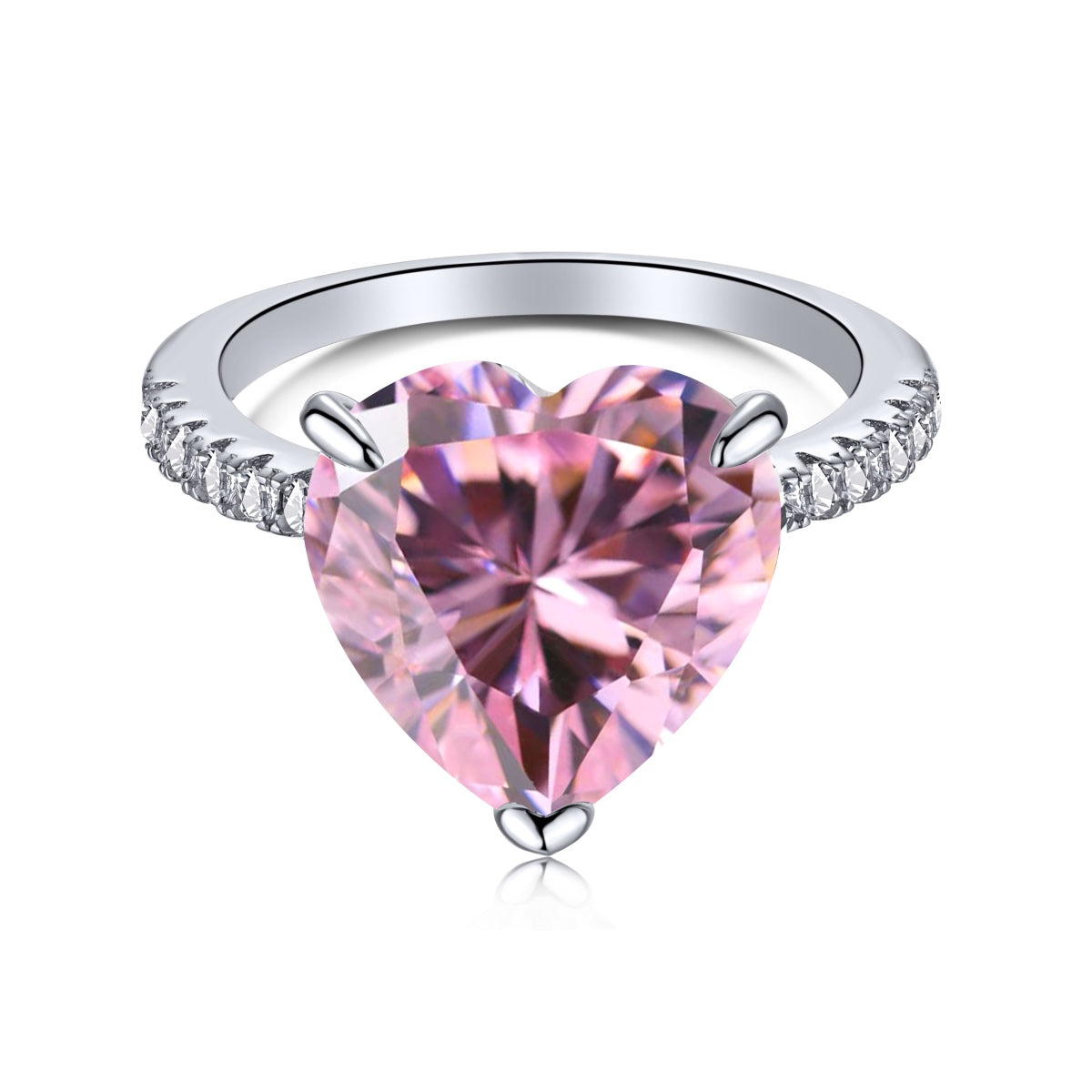 [Olivia Jewelry]6.0 Carat Luxurious Sparkling Romantic Heart Cut Lover Ring