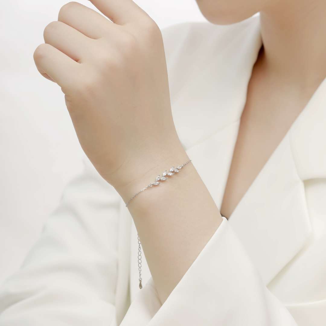 [Olivia Jewelry]Elegant Wheat Leaves Shape Bracelet