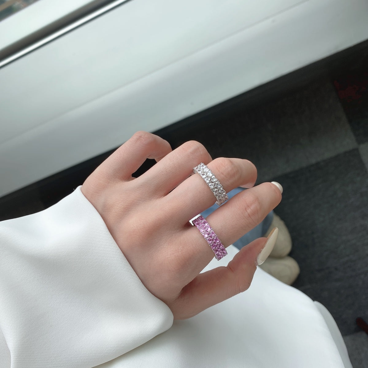 [Olivia Jewelry]Sparkling Full Heart Ring