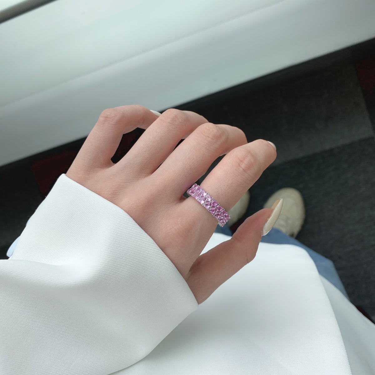 [Olivia Jewelry]Sparkling Full Heart Ring