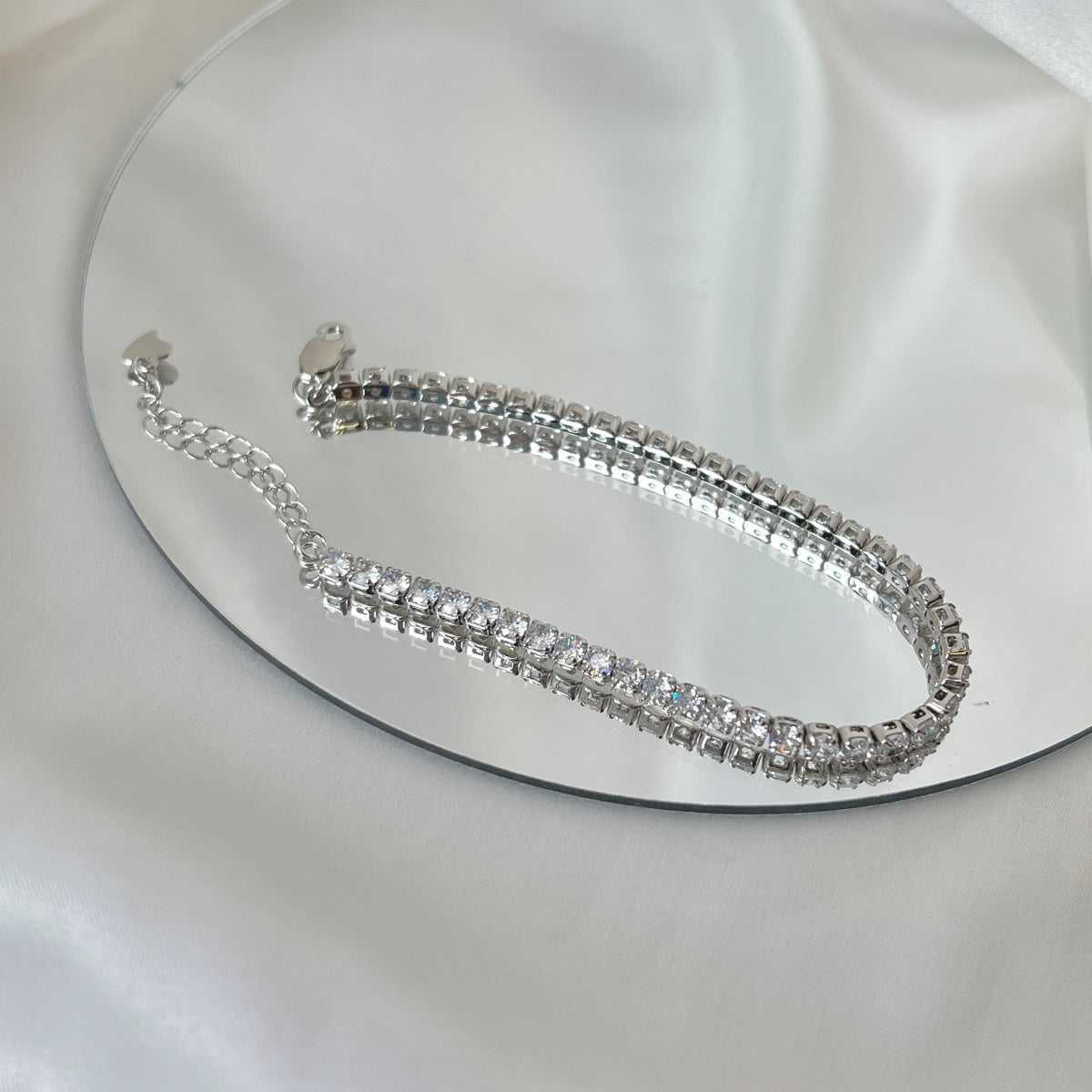 [Olivia Jewelry]Sparkling Round Cut Daily Bracelet