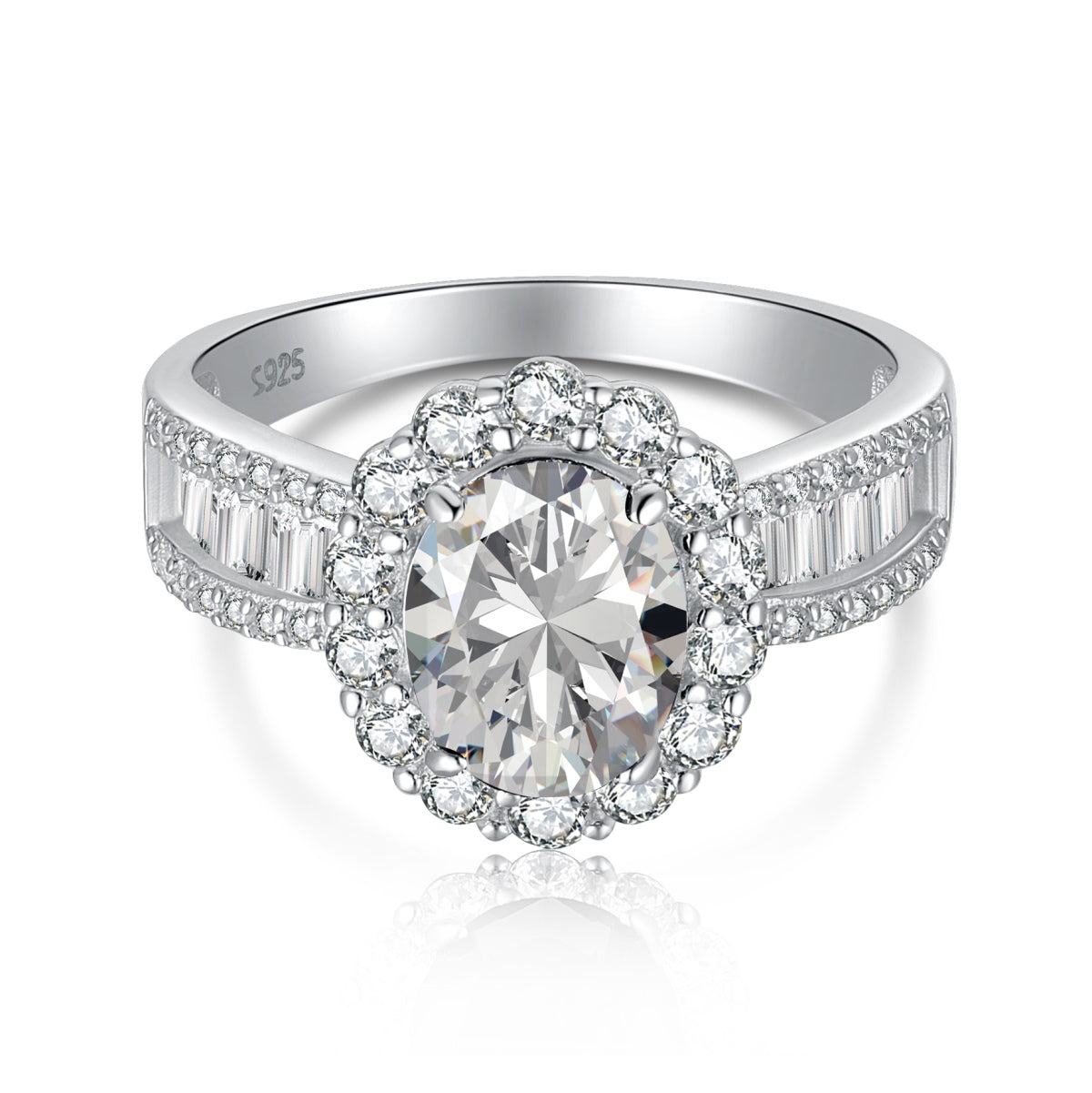 [Olivia Jewelry]1.5 Carat Dazzling Charming Oval Cut Banquet Ring