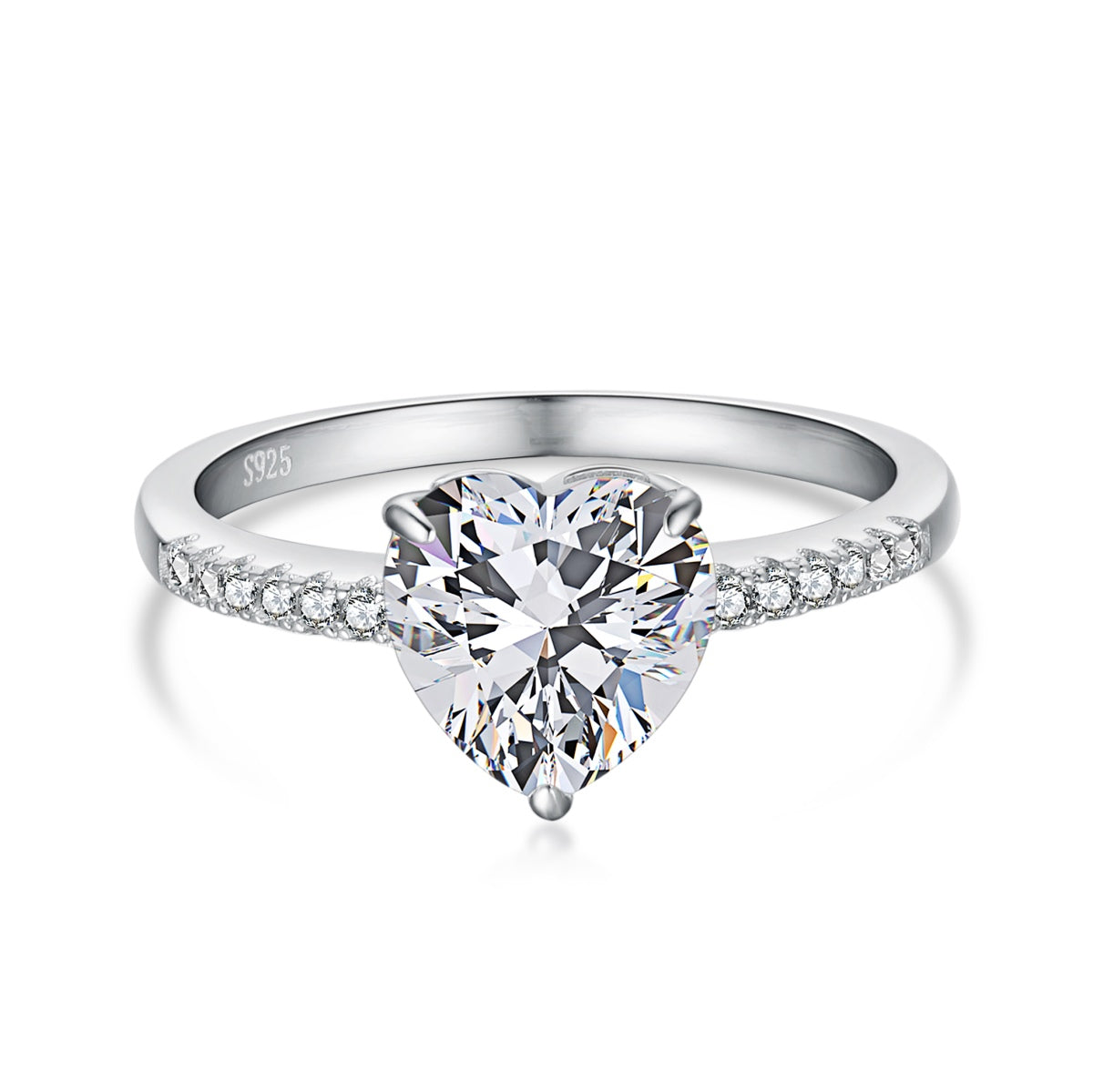 [Olivia Jewelry]2.0 Carat Dazzling Lustrous Heart Cut Lover Ring