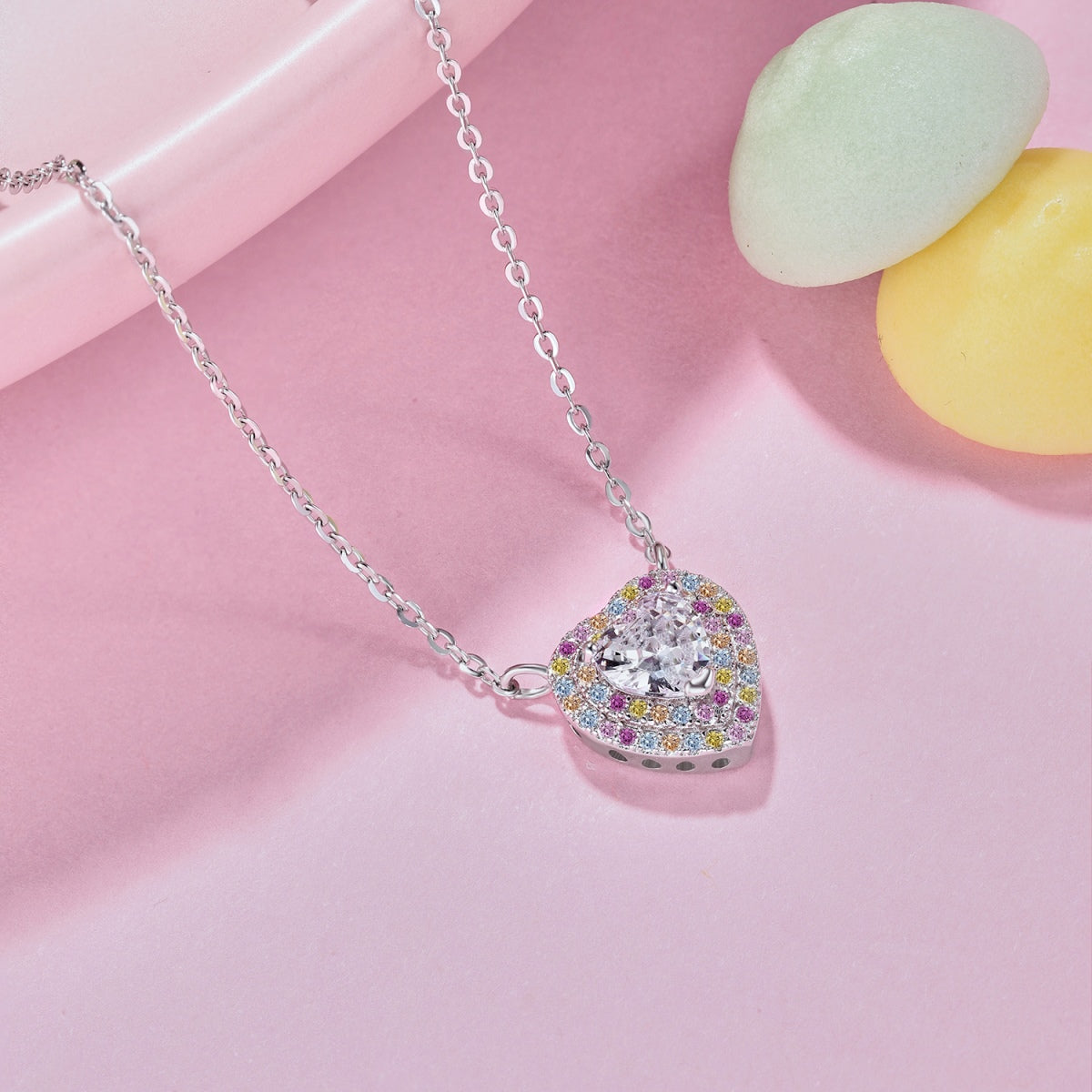 [Olivia Jewelry]Exquisite Heart Shape Necklace