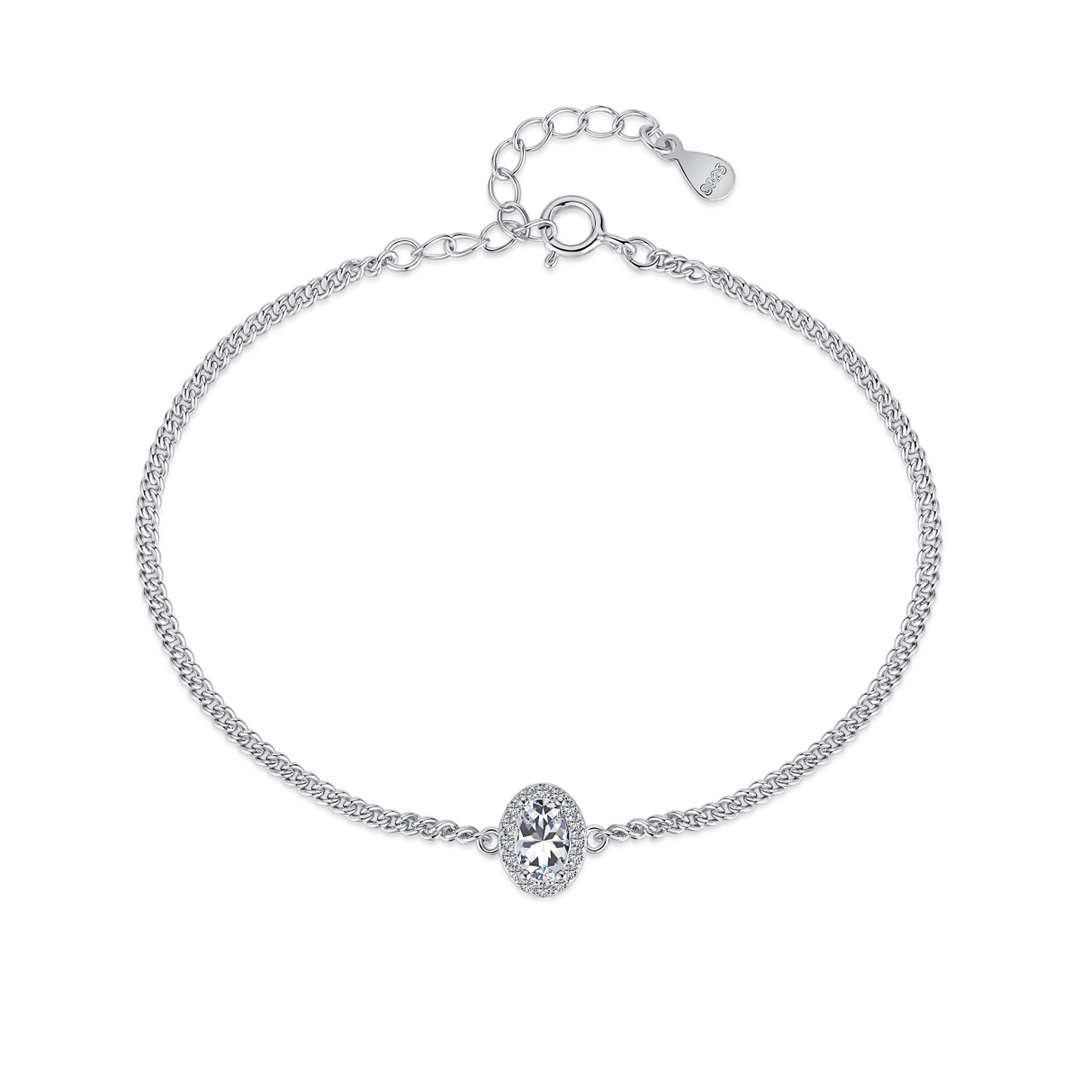 [Olivia Jewelry]Exquisite Oval Shape Bracelet
