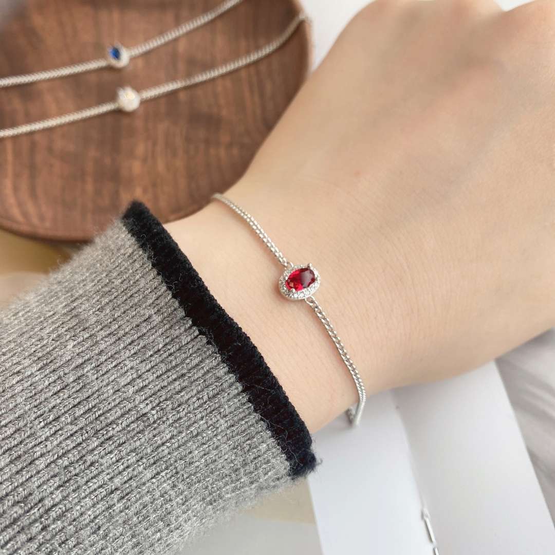 [Olivia Jewelry]Exquisite Oval Shape Bracelet
