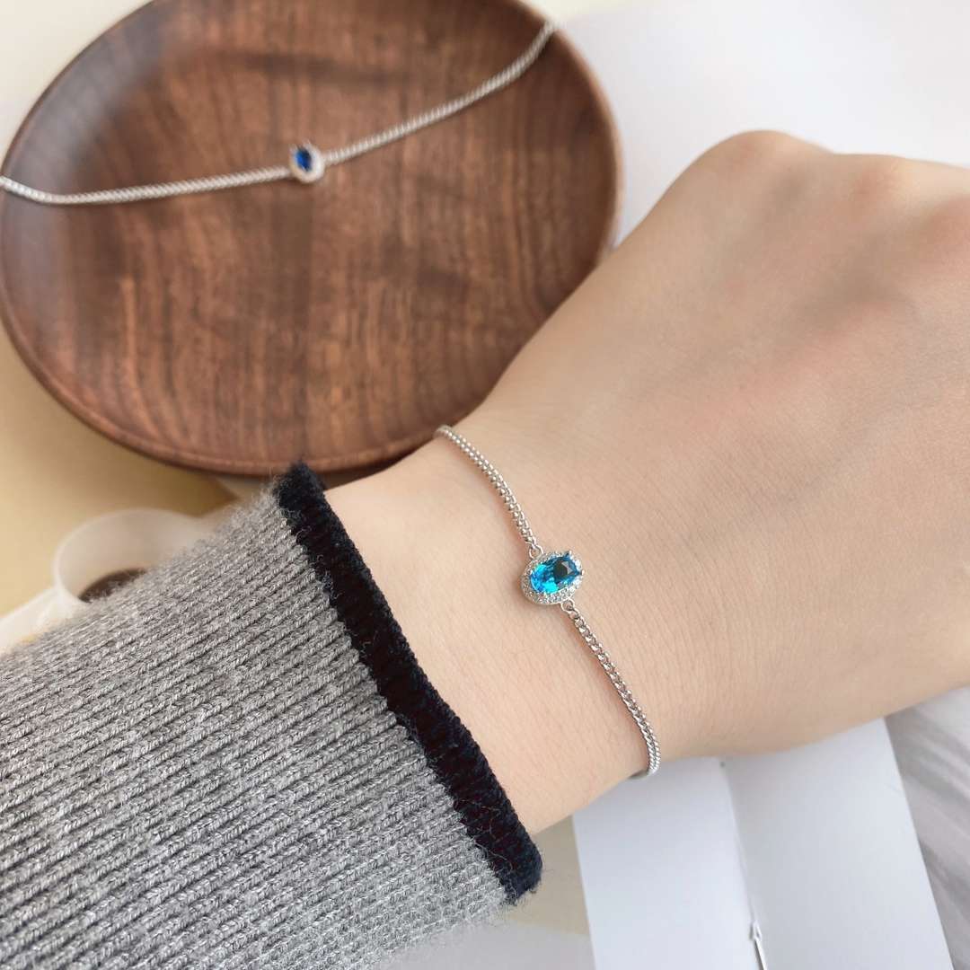 [Olivia Jewelry]Exquisite Oval Shape Bracelet