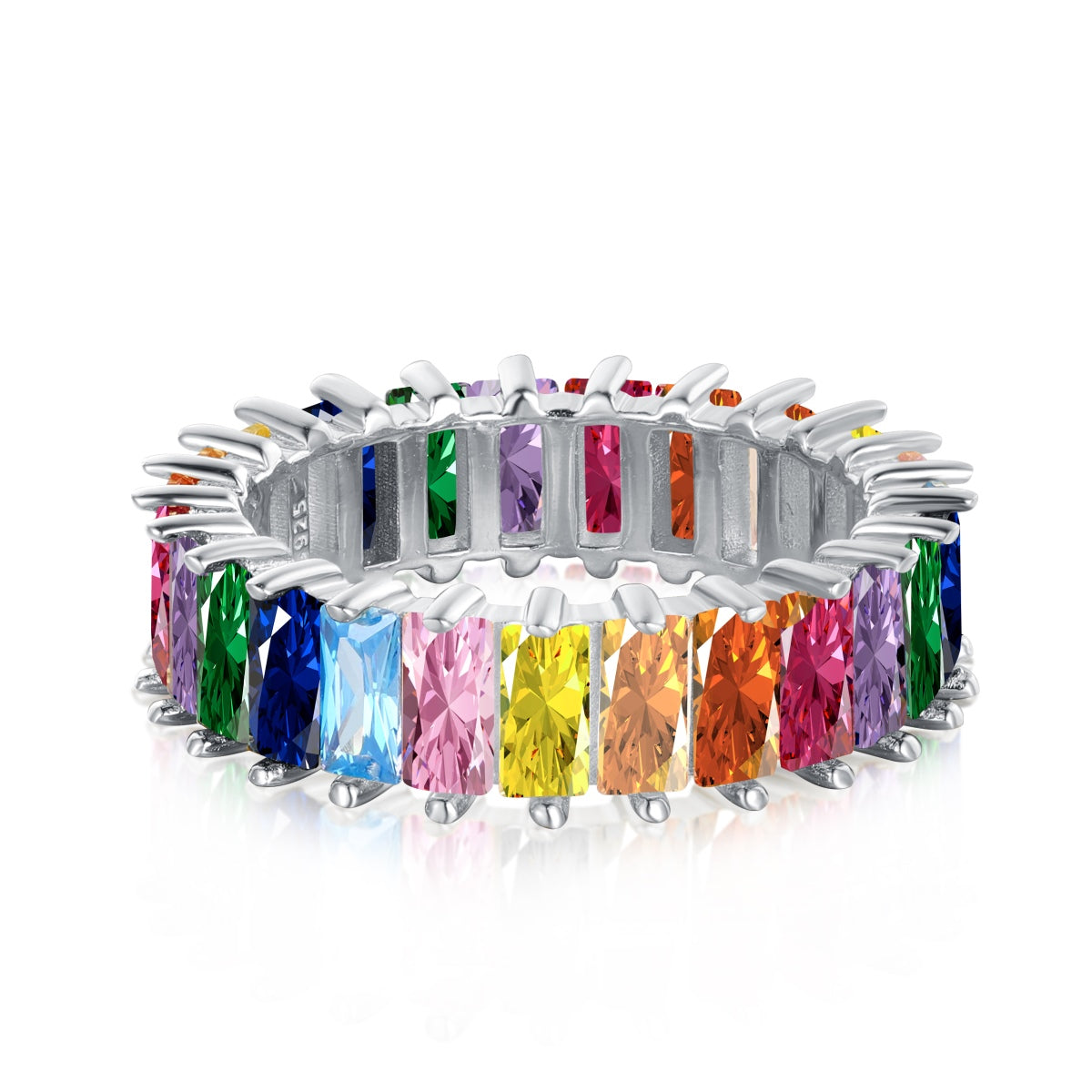 [Olivia Jewelry]Unique Colorful Radiant Cut RIng