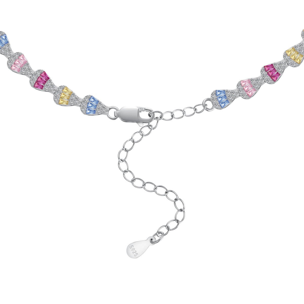 [Olivia Jewelry]Radiant Colorful Rainbow Necklace