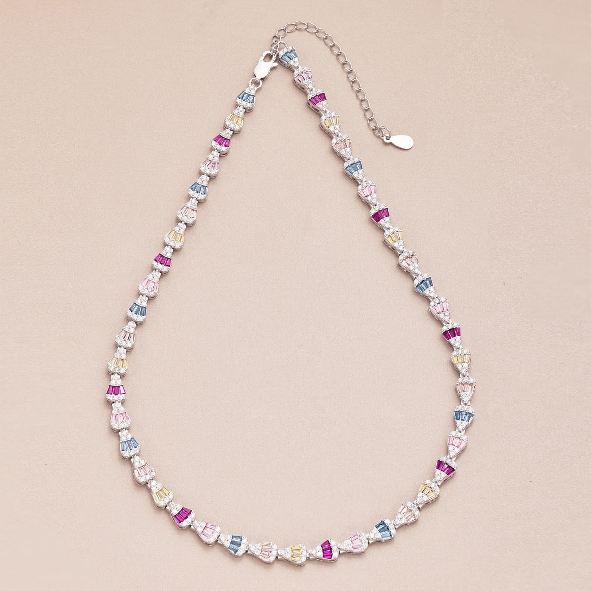 [Olivia Jewelry]Radiant Colorful Rainbow Necklace