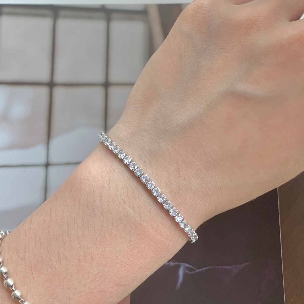 [Olivia Jewelry]Sparkling Round Cut Daily Bracelet