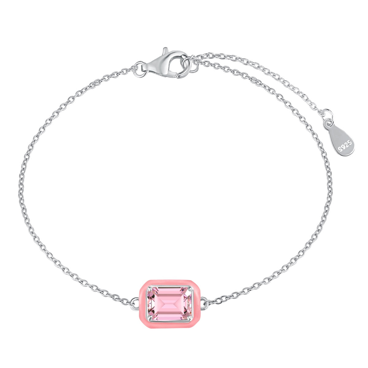 [Olivia Jewelry]2.0 Carat Sparkling Colorful Emerald Cut Daily Bracelet