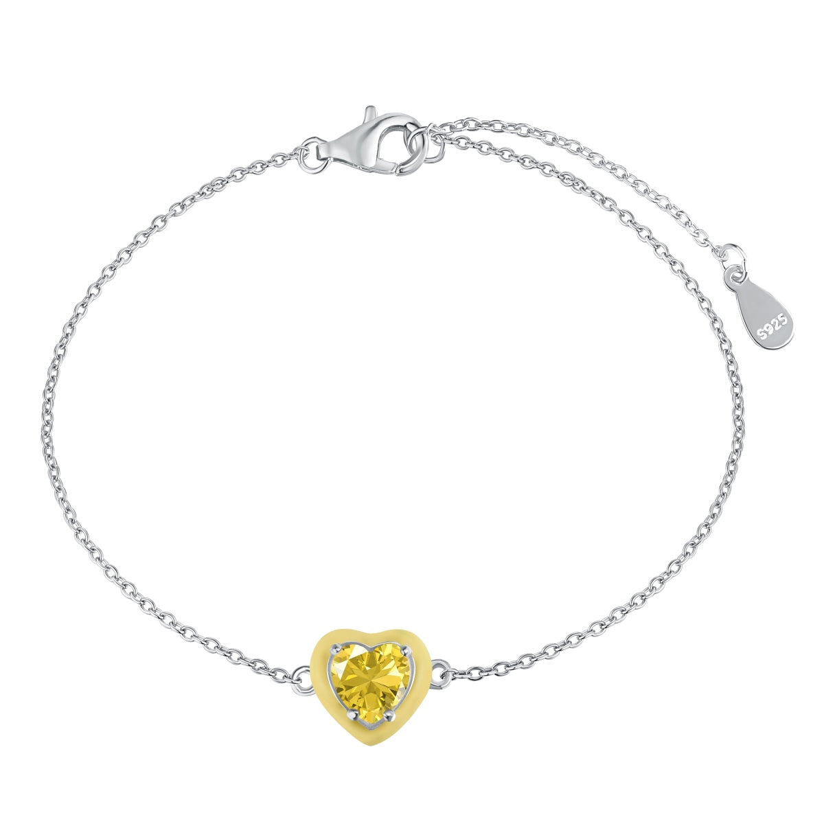 [Olivia Jewelry]Sparkling Romantic Heart Shape Lover Bracelet