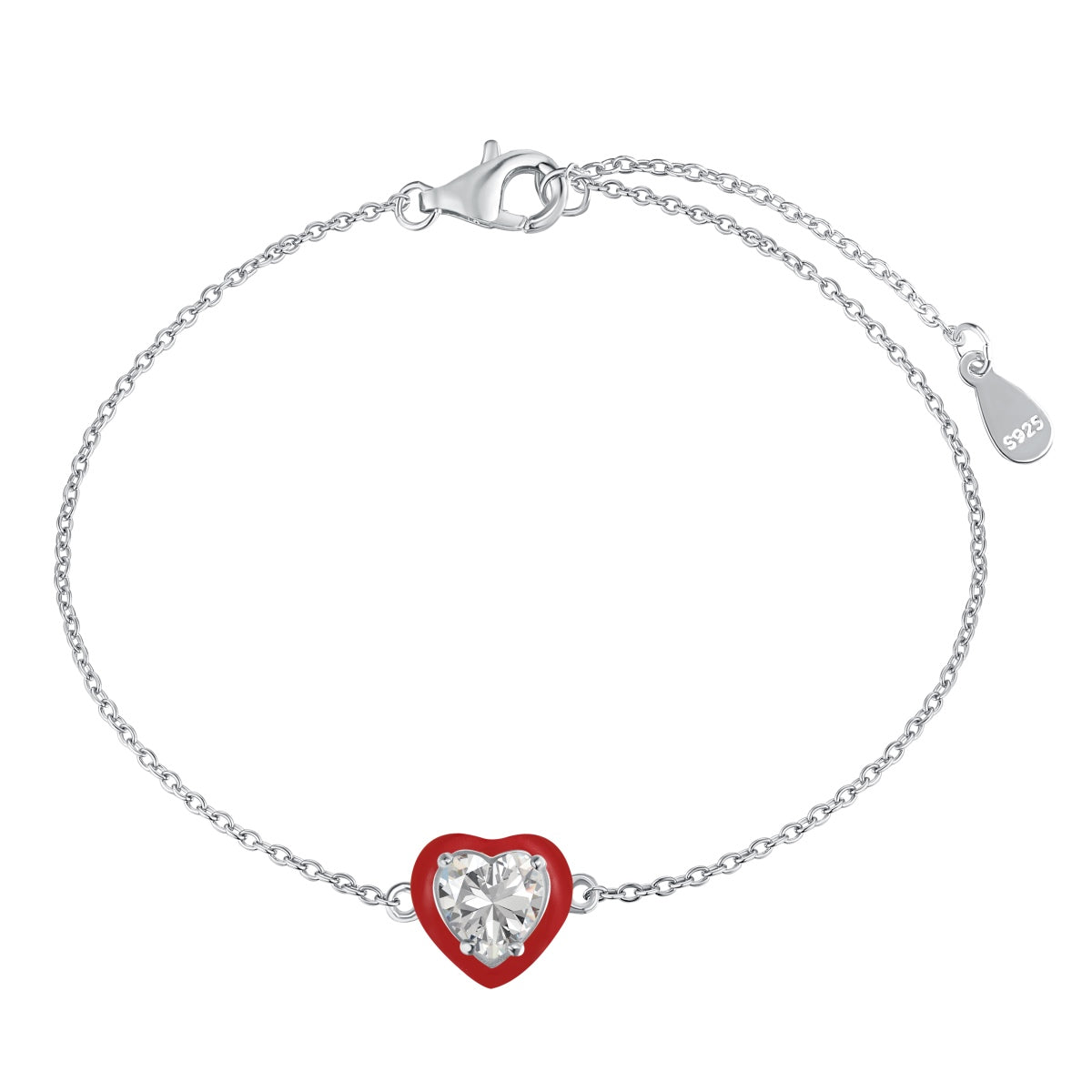 [Olivia Jewelry]Sparkling Romantic Heart Shape Lover Bracelet
