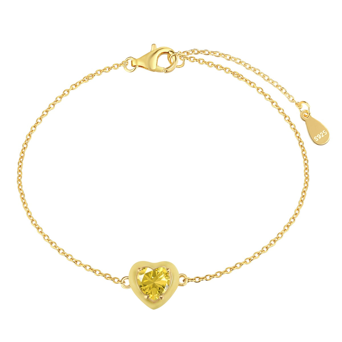 [Olivia Jewelry]Sparkling Romantic Heart Shape Lover Bracelet