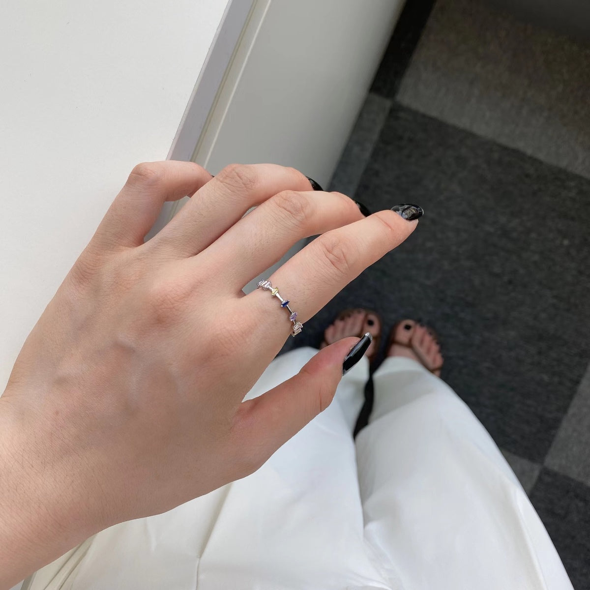 [Olivia Jewelry]Unique Trapezoid Cut Daily Ring