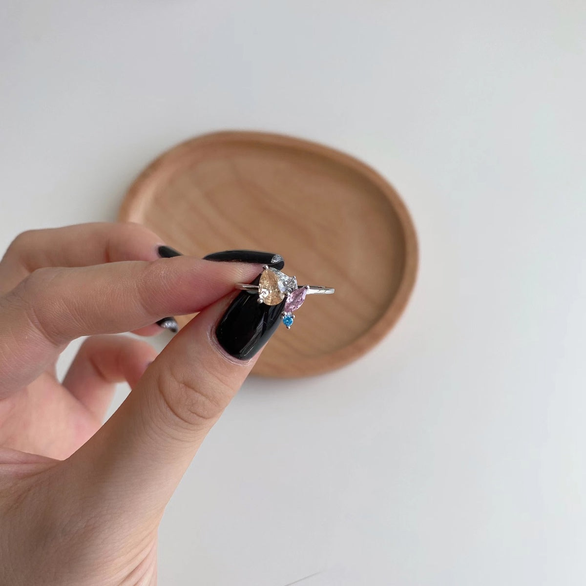 [Olivia Jewelry]Radiant Colorful Multi Cut Daily Ring