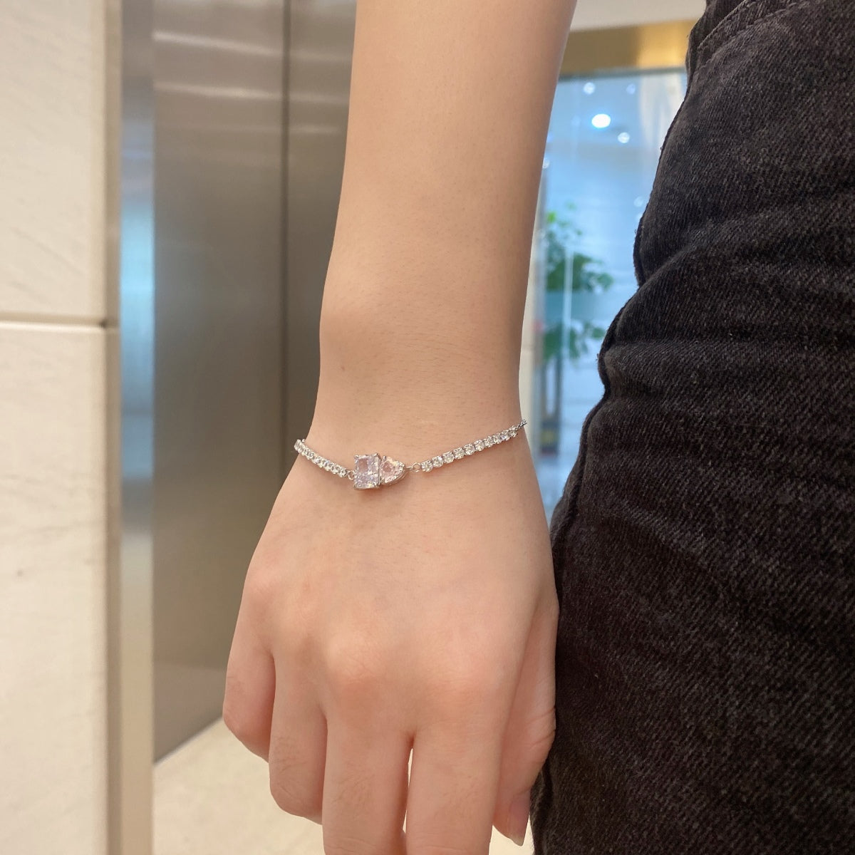 [Olivia Jewelry]Dazzling Unique Multi Shape Lover Bracelet