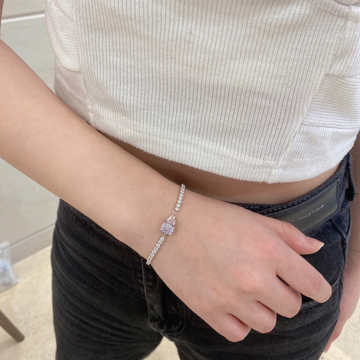 [Olivia Jewelry]Dazzling Unique Multi Shape Lover Bracelet