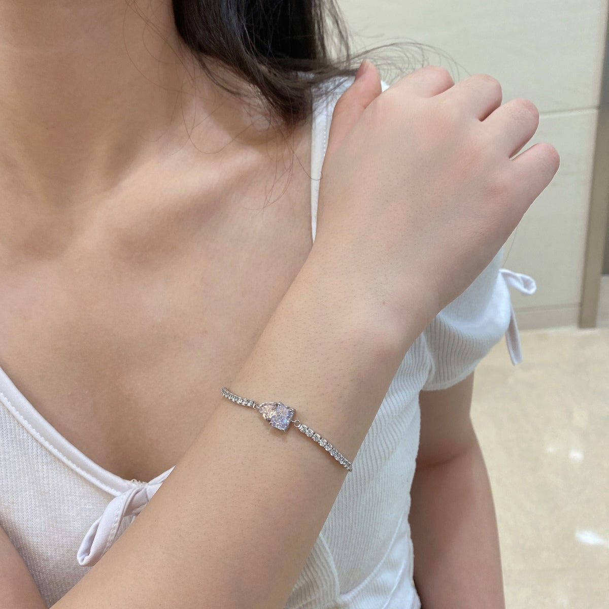 [Olivia Jewelry]Dazzling Unique Multi Shape Lover Bracelet