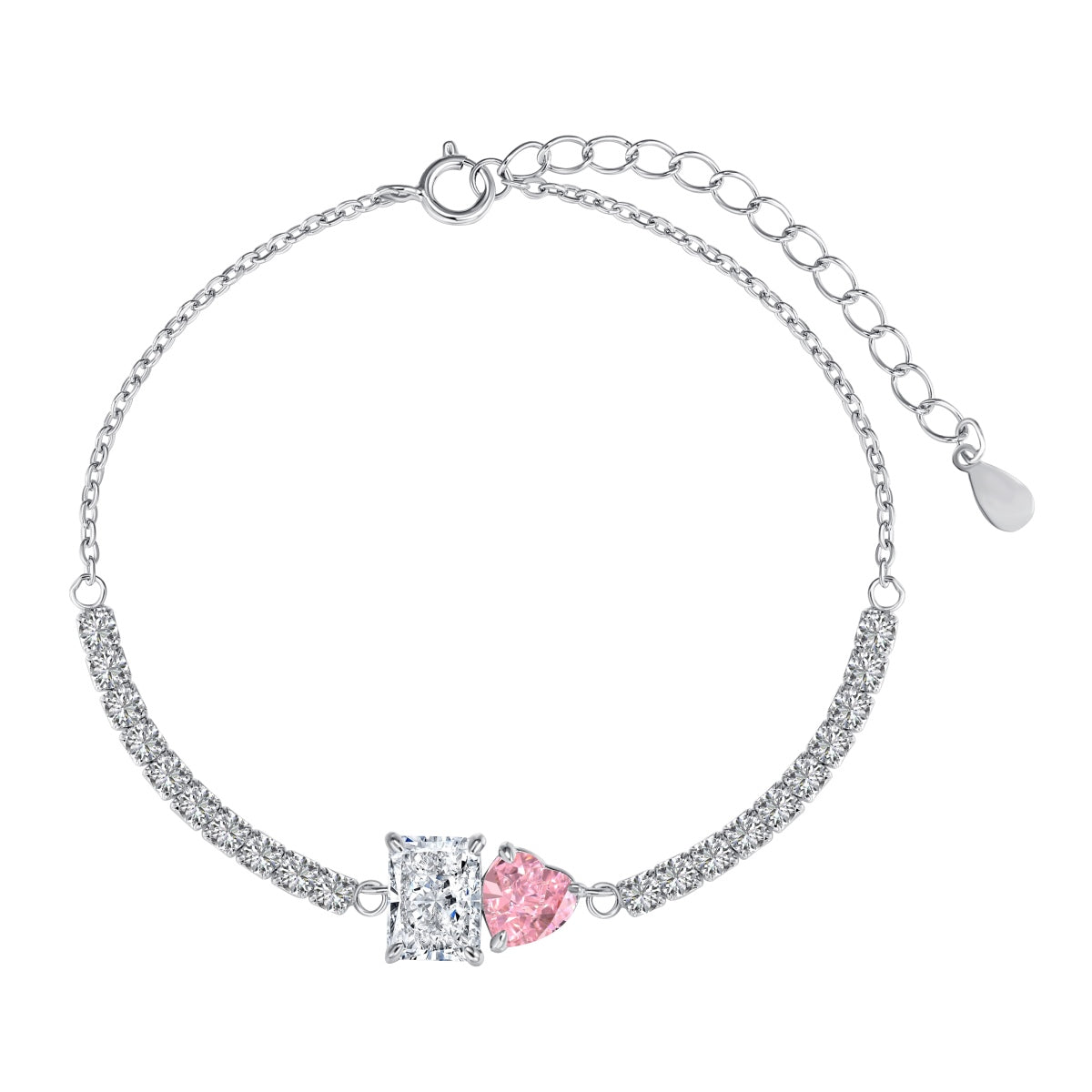 [Olivia Jewelry]Dazzling Unique Multi Shape Lover Bracelet