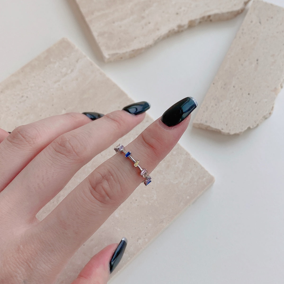 [Olivia Jewelry]Unique Trapezoid Cut Daily Ring