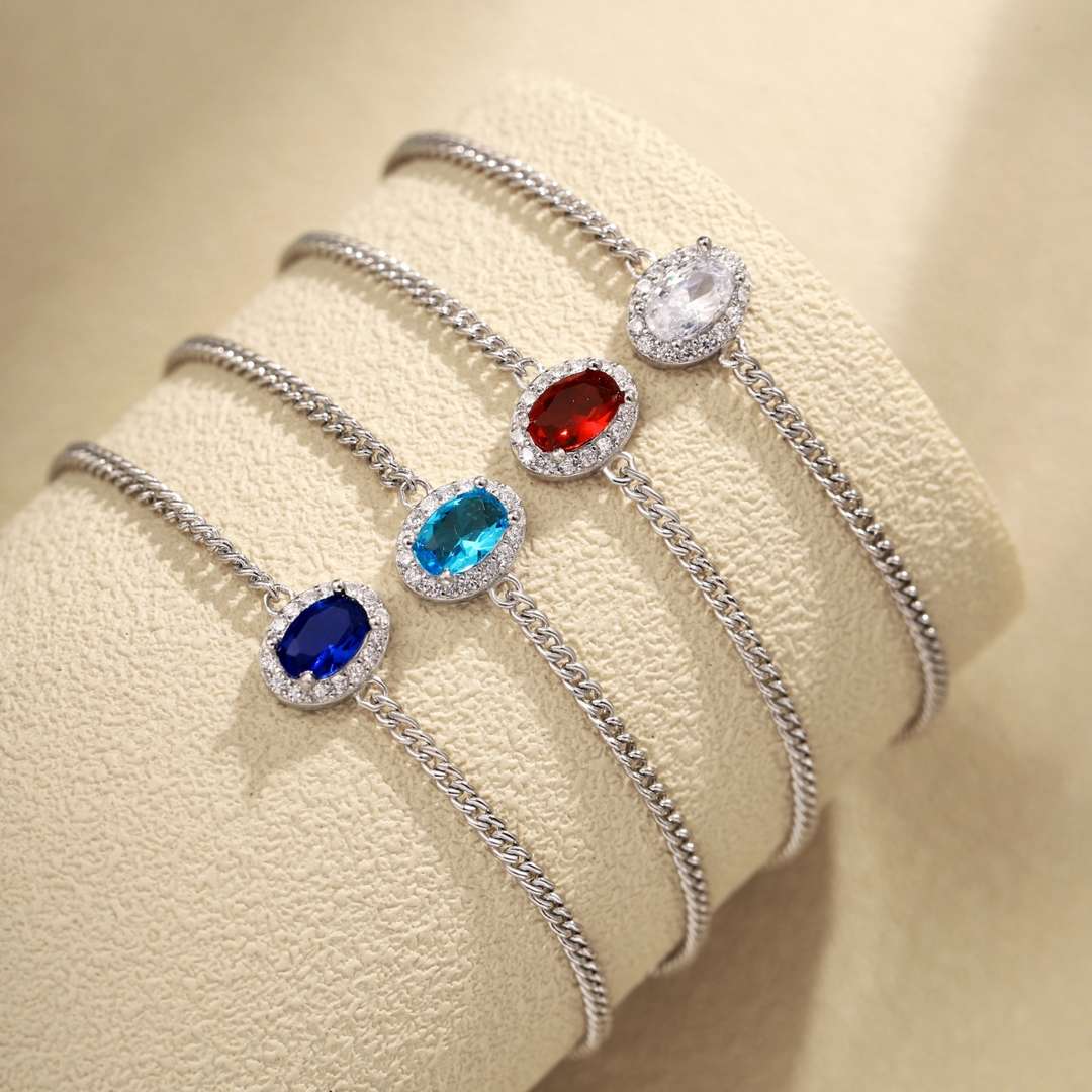 [Olivia Jewelry]Exquisite Oval Shape Bracelet