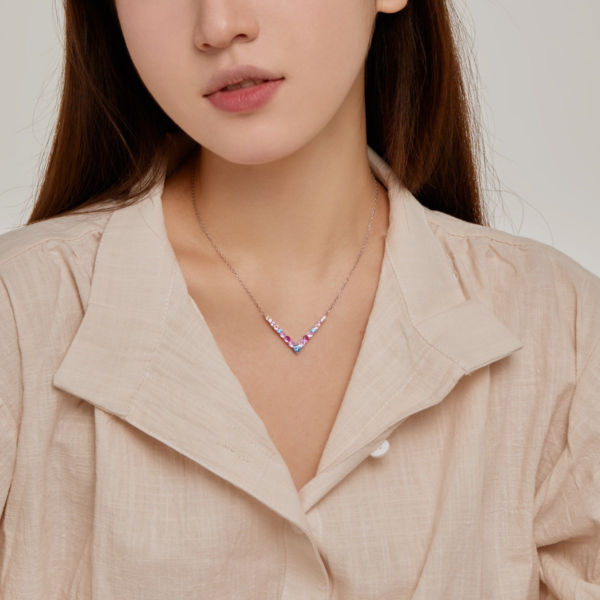[Olivia Jewelry]Ornate Round Cut Necklace