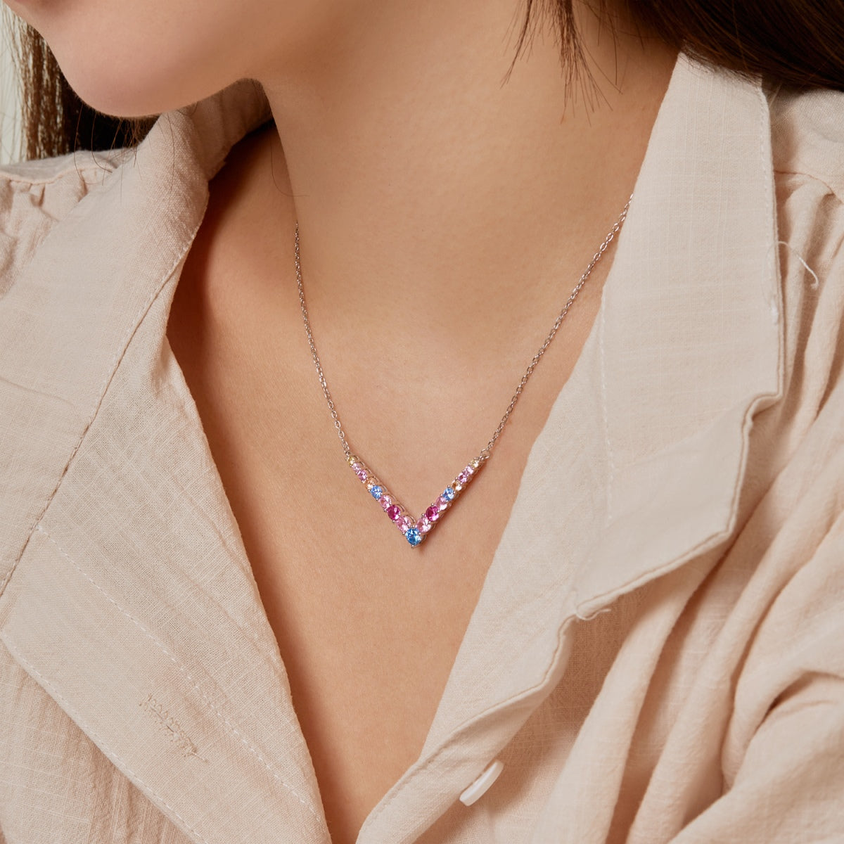 [Olivia Jewelry]Ornate Round Cut Necklace