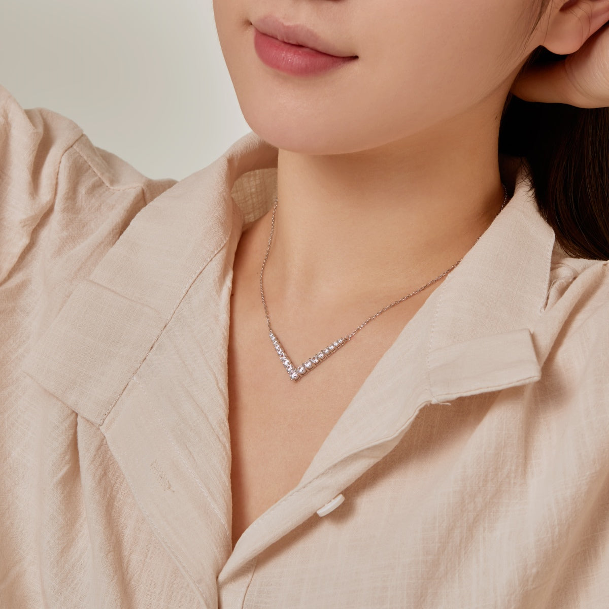 [Olivia Jewelry]Ornate Round Cut Necklace
