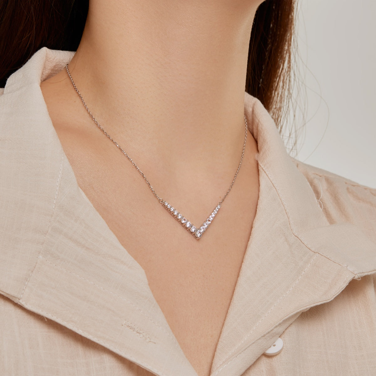 [Olivia Jewelry]Ornate Round Cut Necklace