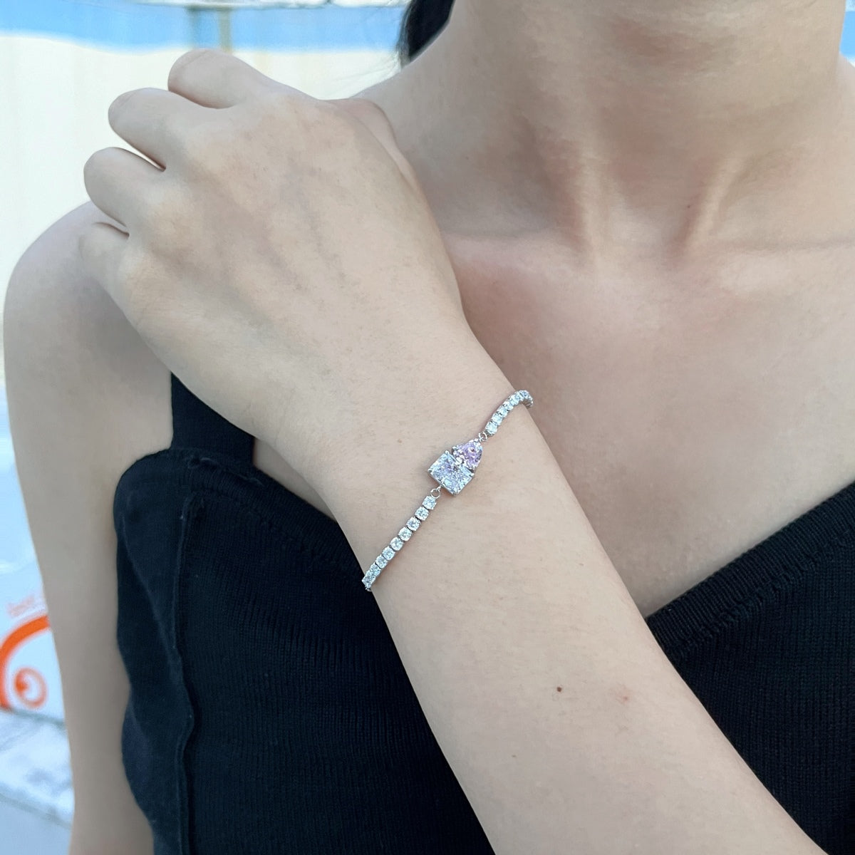 [Olivia Jewelry]Dazzling Unique Multi Shape Lover Bracelet