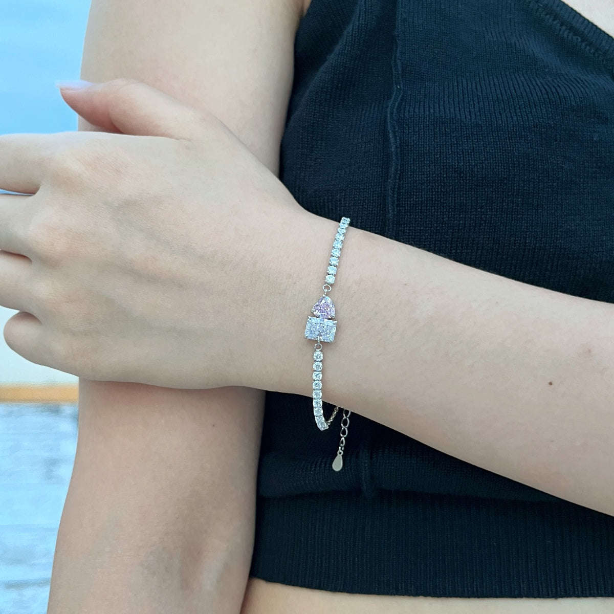 [Olivia Jewelry]Dazzling Unique Multi Shape Lover Bracelet