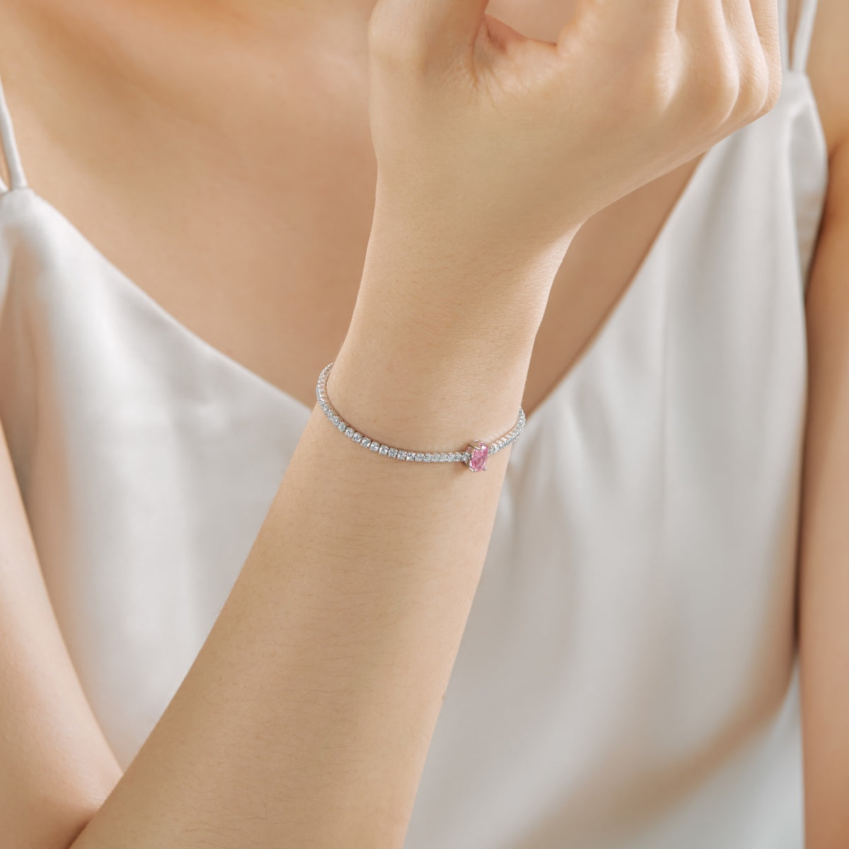 [Olivia Jewelry]0.75 Carat Exquisite Oval Cut Daily Bracelet