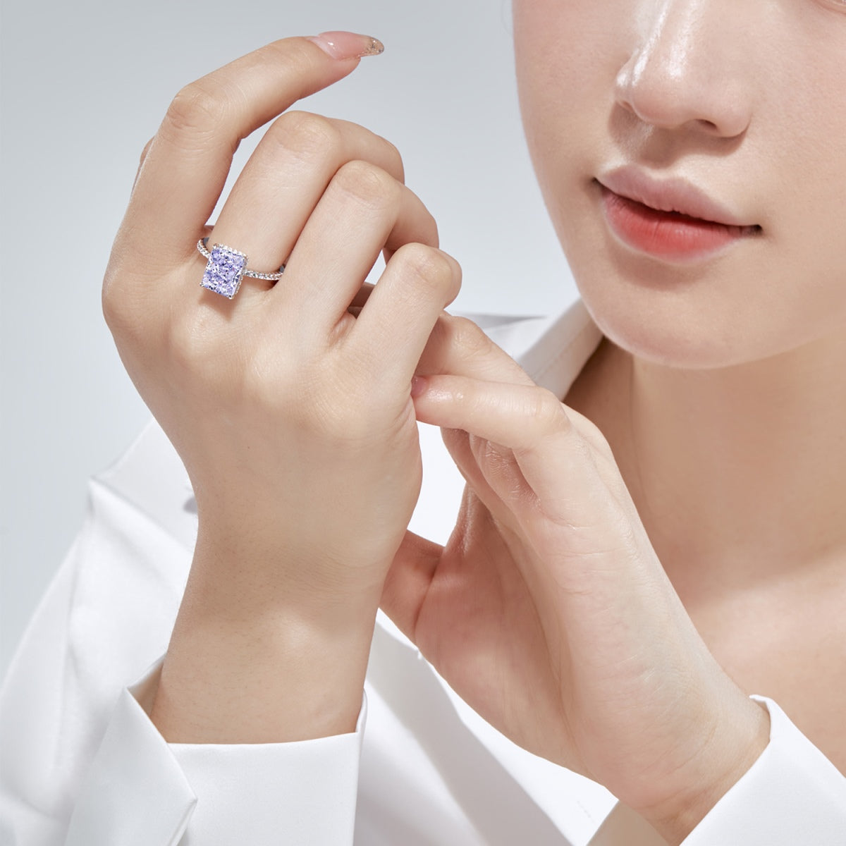 [Olivia Jewelry]4.0 Carat Luxurious Engagement Ring