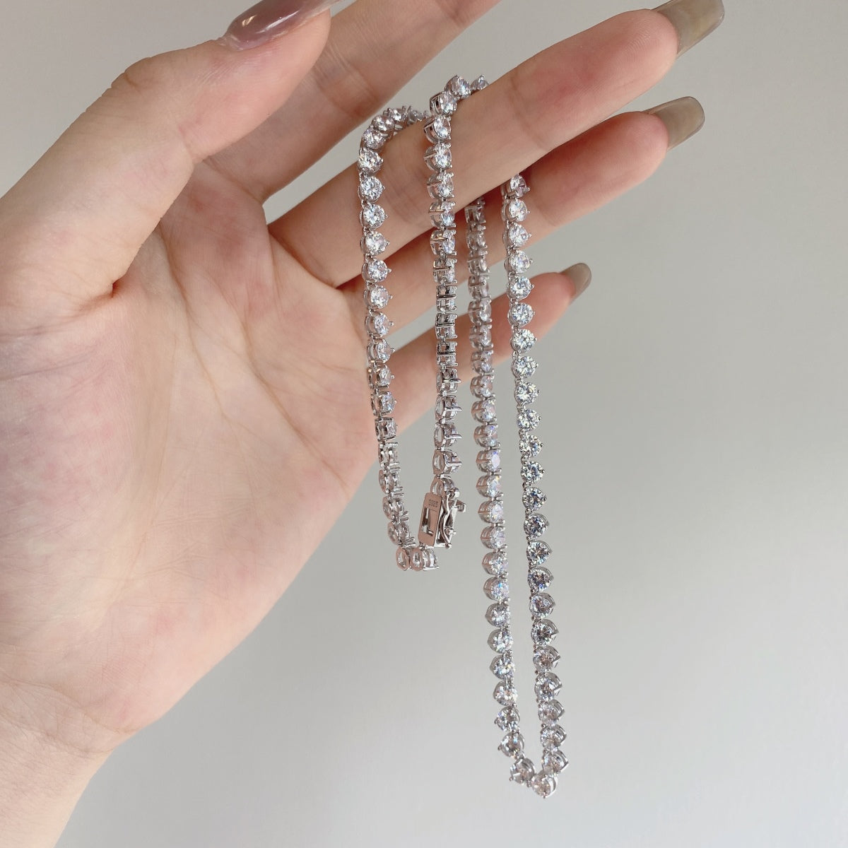 [Olivia Jewelry]Ornate Heart Cut Tennis Necklace